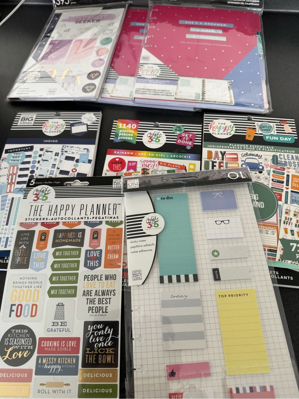 The Happy Planner Calendar, Sticker and Sticky Note Bundle-8 pieces